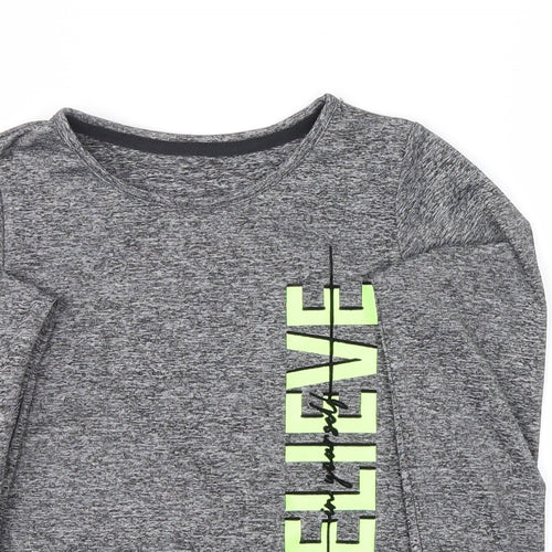 George Boys Grey Striped  Pullover Sweatshirt Size 8-9 Years  - believe