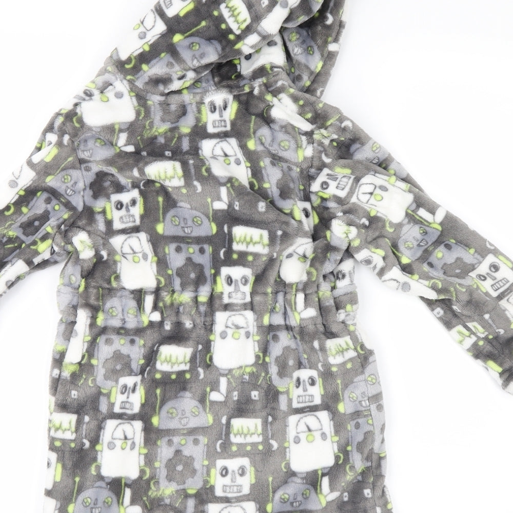 no brand Boys Green Colourblock   Robe Size 4-5 Years  - robot