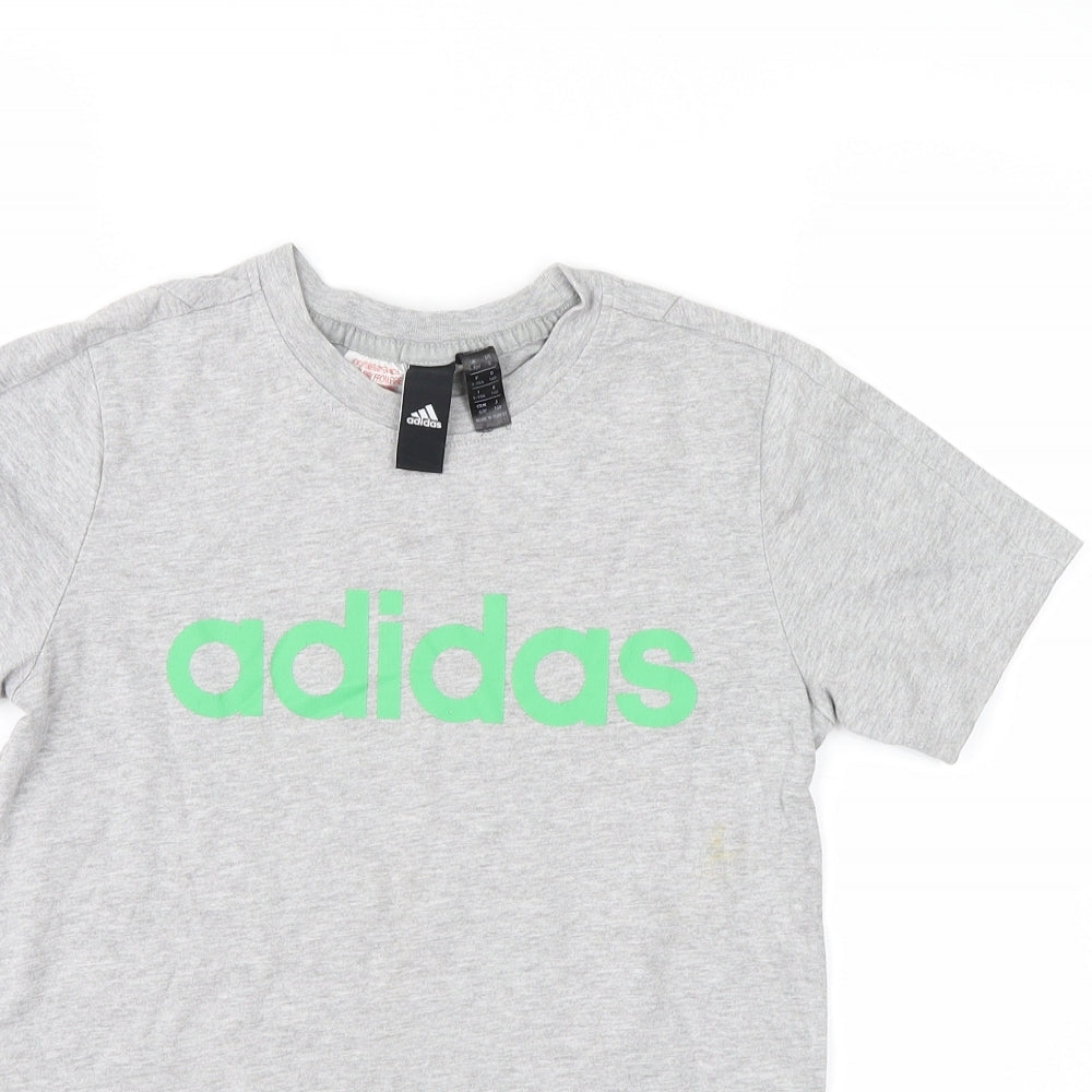 adidas Boys Grey   Basic T-Shirt Size 9-10 Years  - adidas