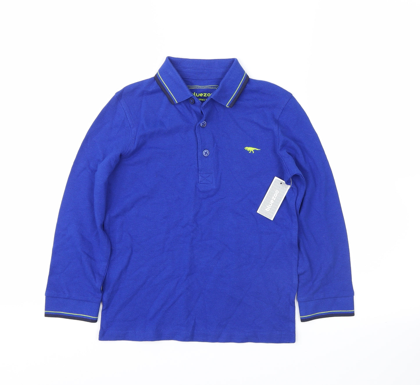 Blue Zoo Boys Blue   Basic Button-Up Size 5-6 Years  - dinosaur
