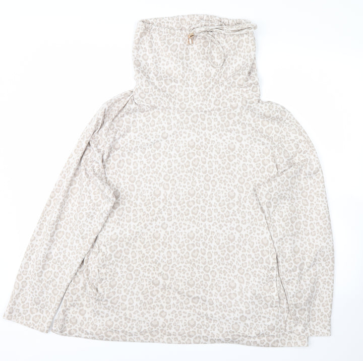 F&F Womens Beige Animal Print Pullover Jumper Size L