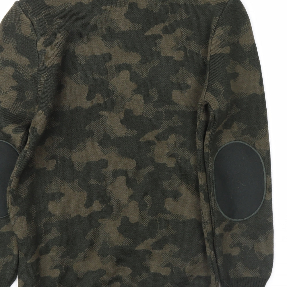 George Boys Green Camouflage  Pullover Sweatshirt Size 8-9 Years