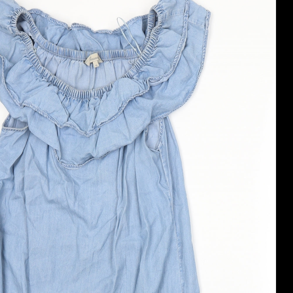 Peacocks Womens Blue   A-Line  Size 16