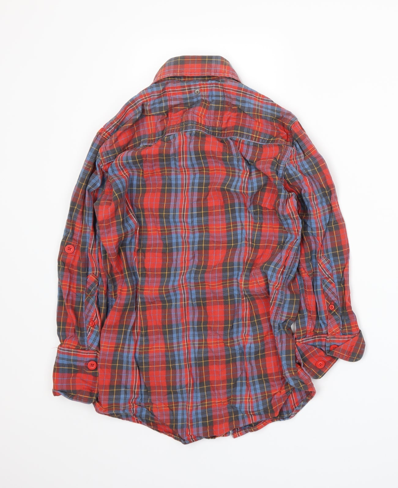 Superdry Mens Red Plaid   Button-Up Size M