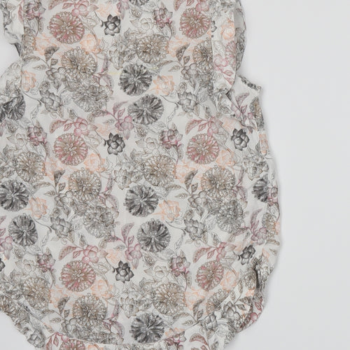 NEXT Womens White Floral  Basic Tank Size 10