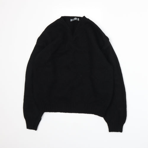 Prima Womens Black  Knit Pullover Jumper Size M