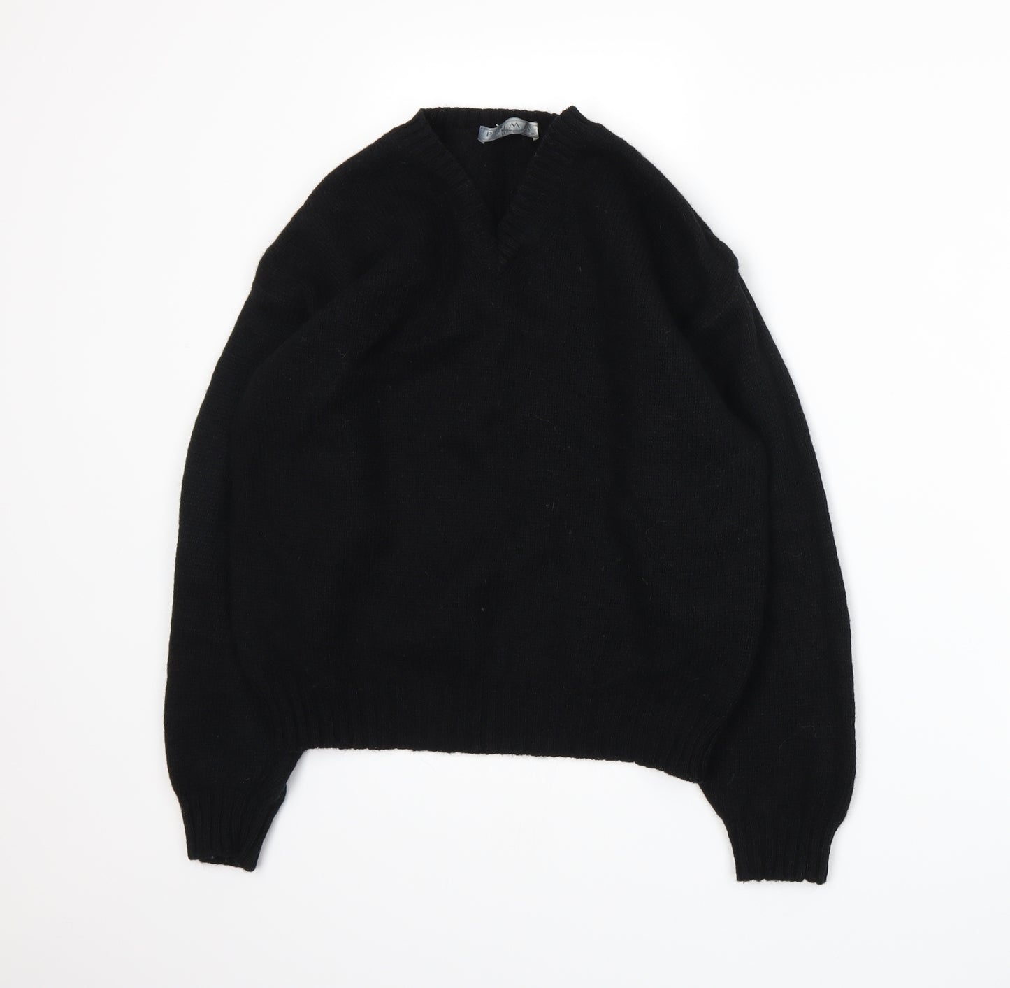 Prima Womens Black  Knit Pullover Jumper Size M