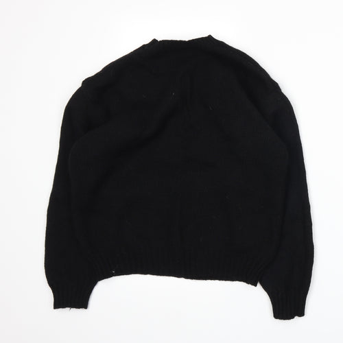 Prima Womens Black  Knit Pullover Jumper Size M