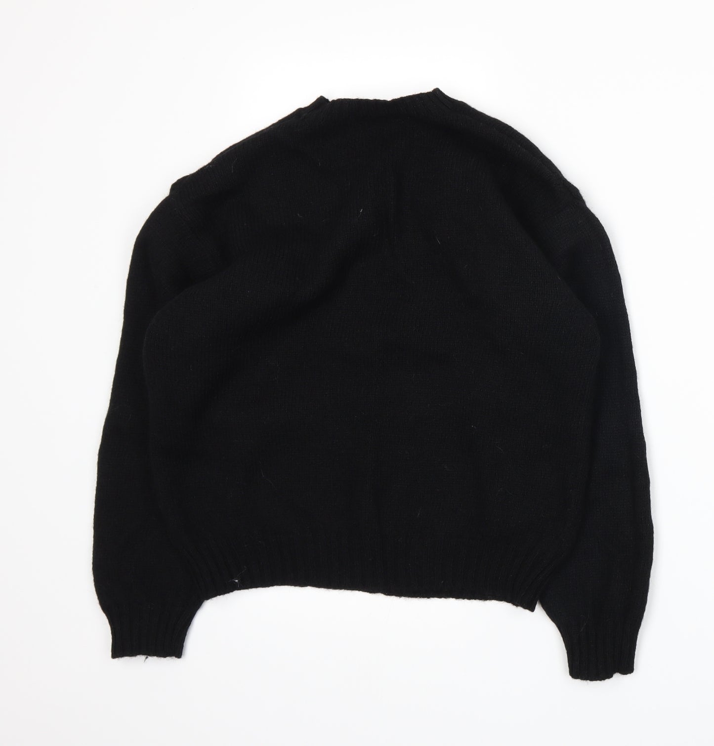 Prima Womens Black  Knit Pullover Jumper Size M