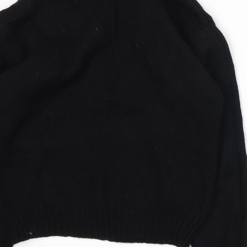Prima Womens Black  Knit Pullover Jumper Size M