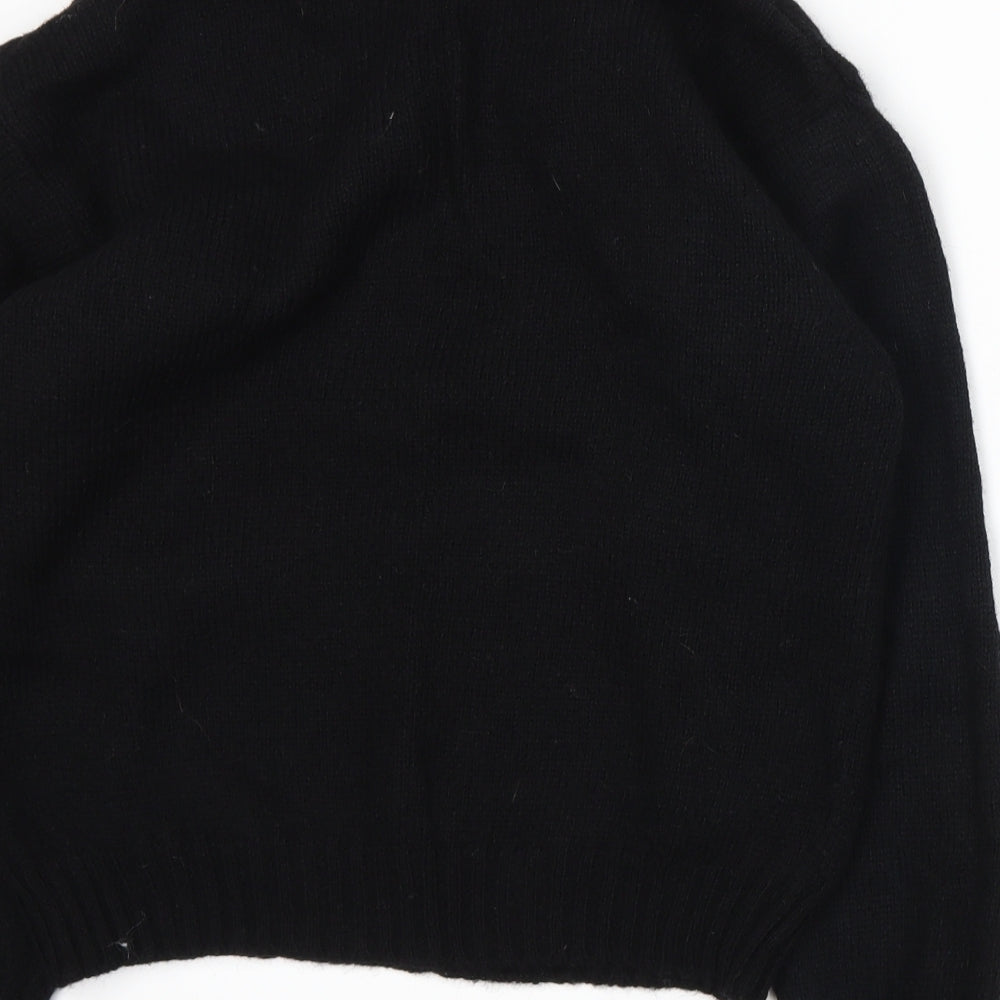 Prima Womens Black  Knit Pullover Jumper Size M