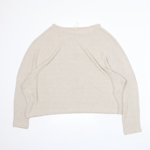 H&M Womens Beige  Knit Pullover Jumper Size M