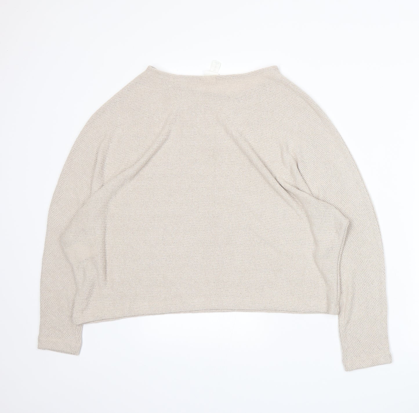 H&M Womens Beige  Knit Pullover Jumper Size M