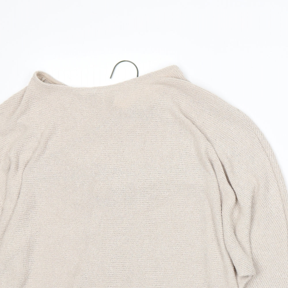 H&M Womens Beige  Knit Pullover Jumper Size M