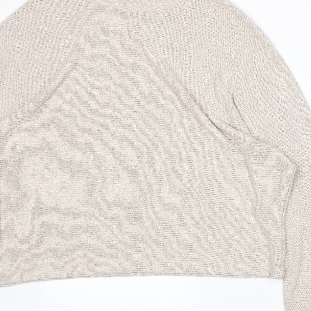 H&M Womens Beige  Knit Pullover Jumper Size M