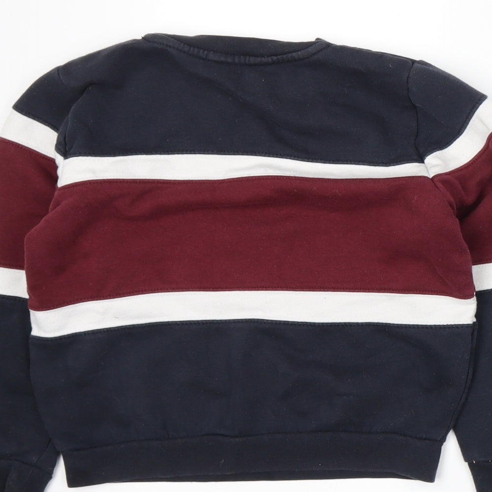 Primark Boys Blue Striped Jersey Pullover Sweatshirt Size 8-9 Years
