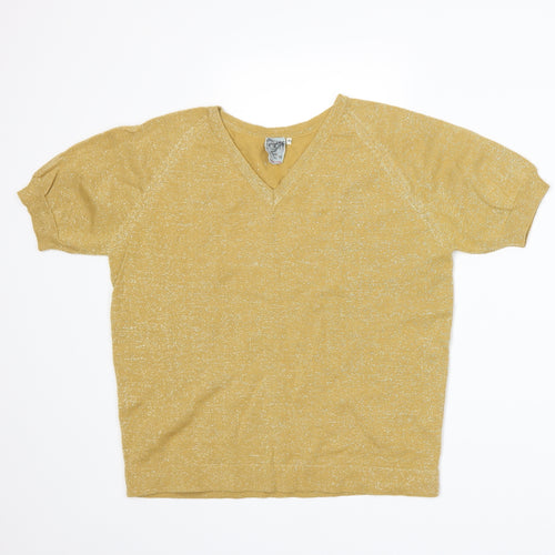 Preworn Womens Yellow  Knit Pullover Jumper Size 8