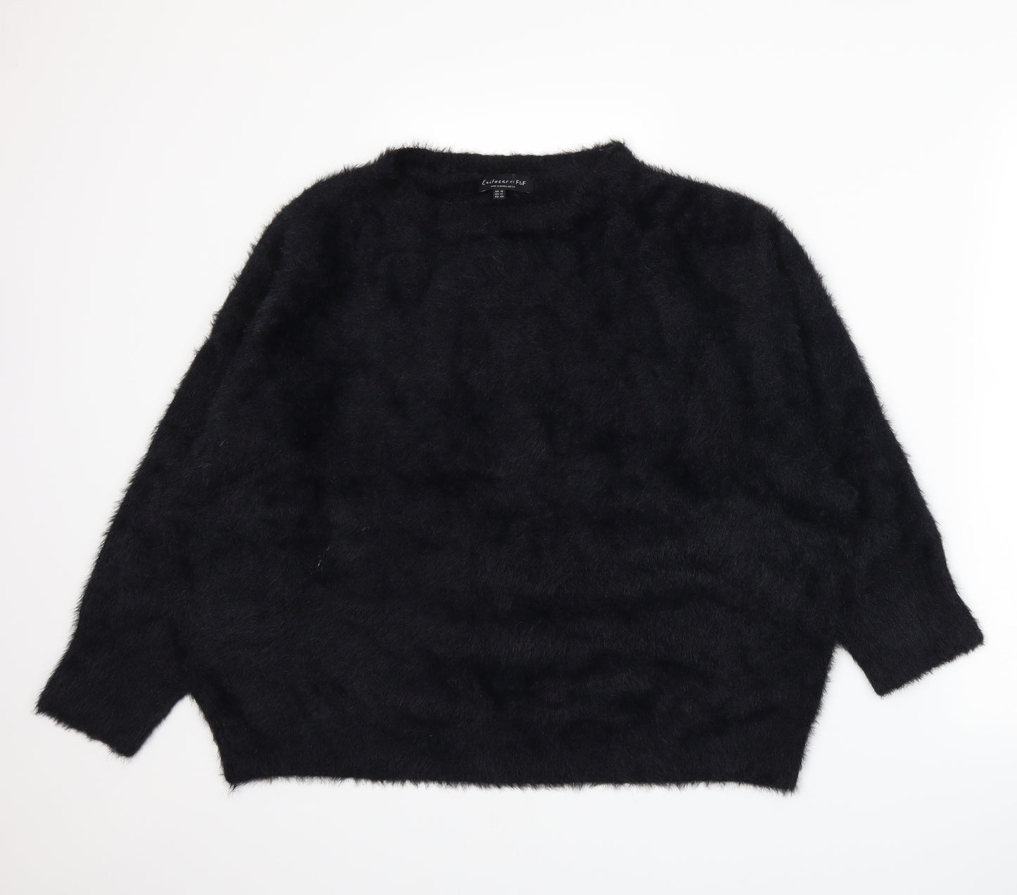 F&F Womens Black  Knit Pullover Jumper Size 18