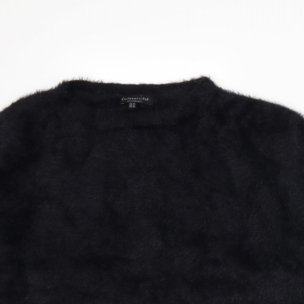F&F Womens Black  Knit Pullover Jumper Size 18