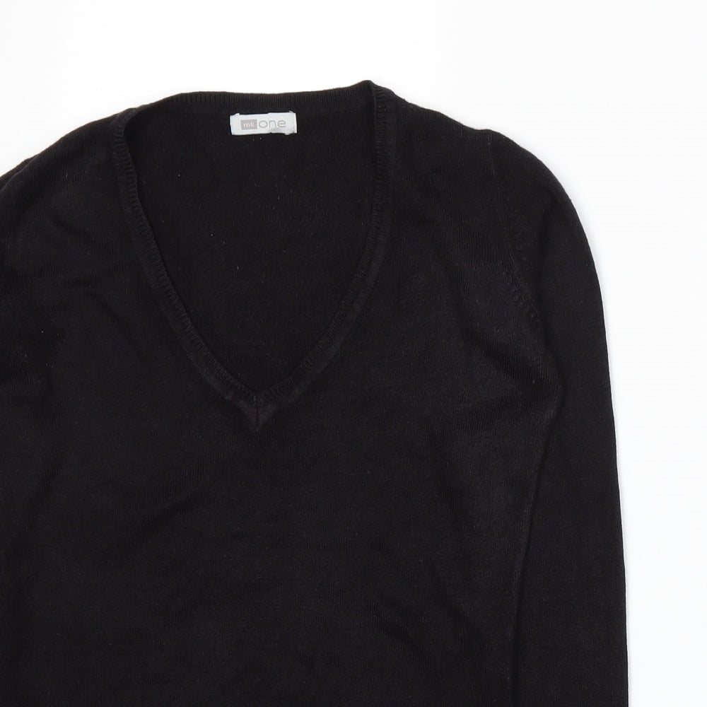 MK One Womens Black  Knit Pullover Jumper Size S