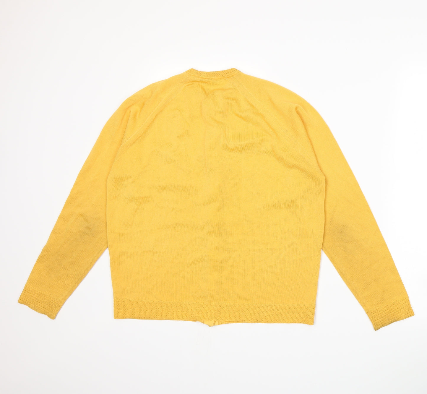 Preworn Womens Yellow   Cardigan Jumper Size 12