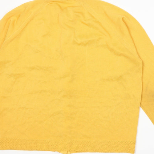 Preworn Womens Yellow   Cardigan Jumper Size 12