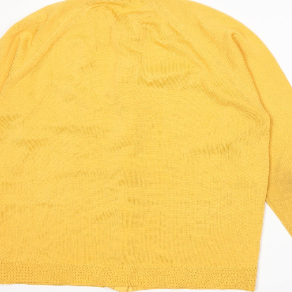 Preworn Womens Yellow   Cardigan Jumper Size 12