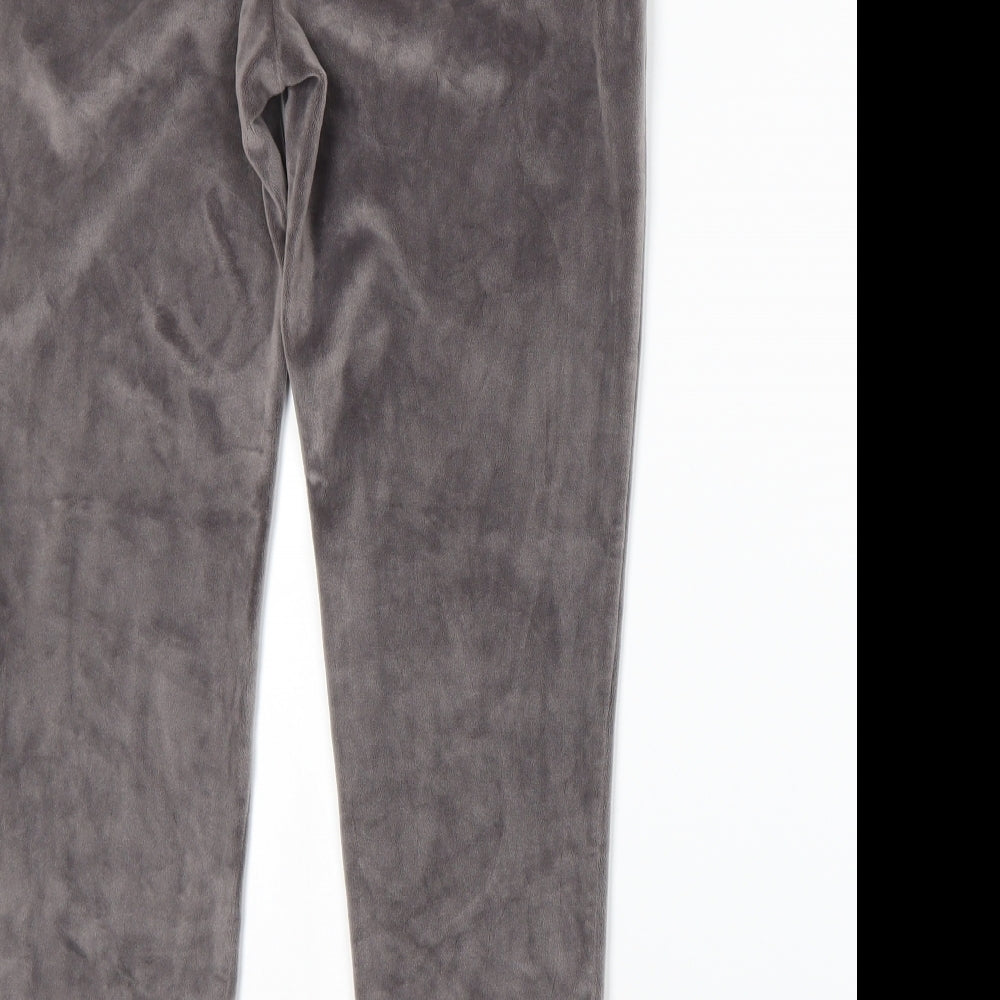 George Womens Grey  Velour Sweatpants Trousers Size M L24 in