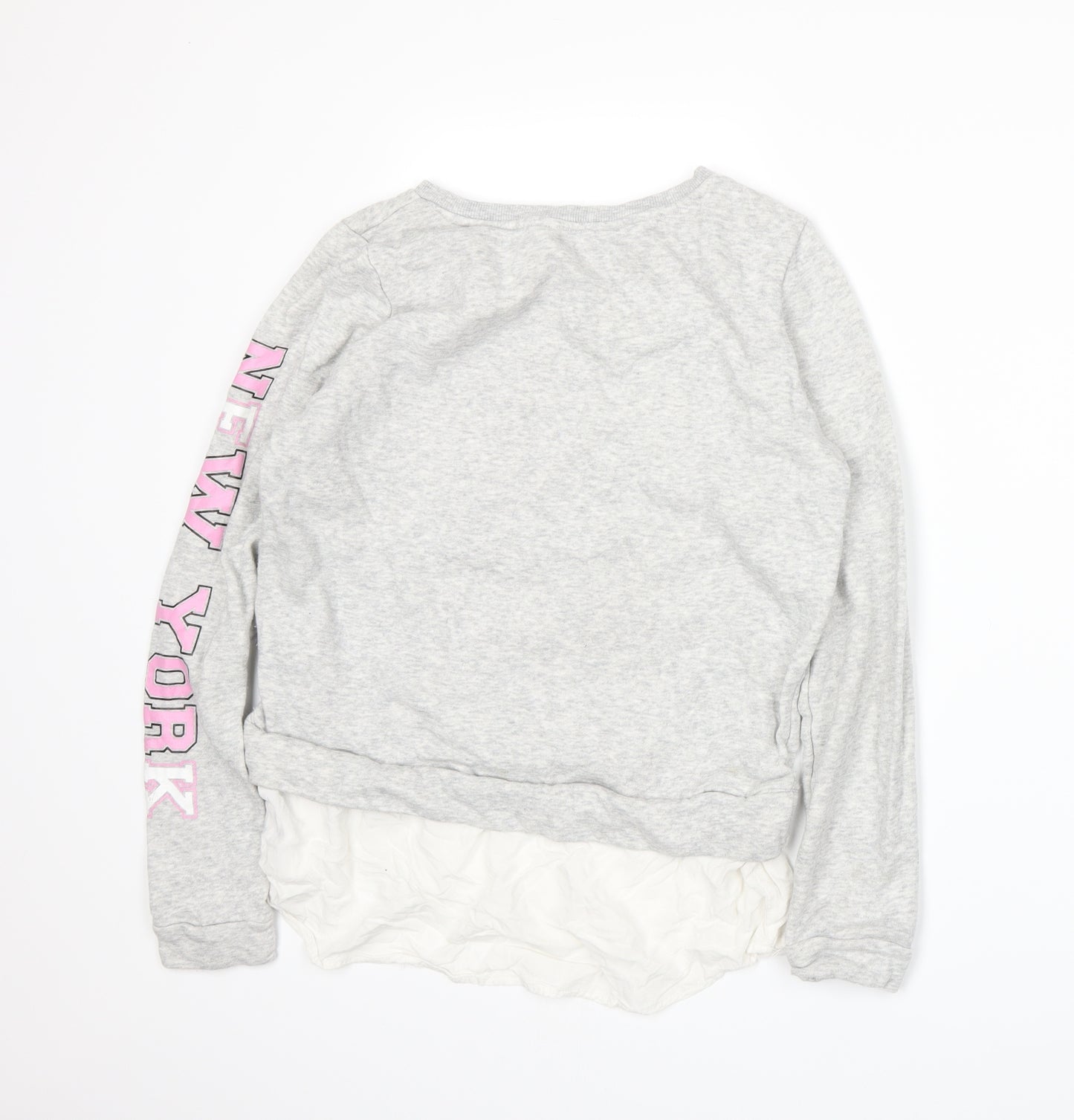 H&M Girls Grey   Pullover Sweatshirt Size 12-13 Years