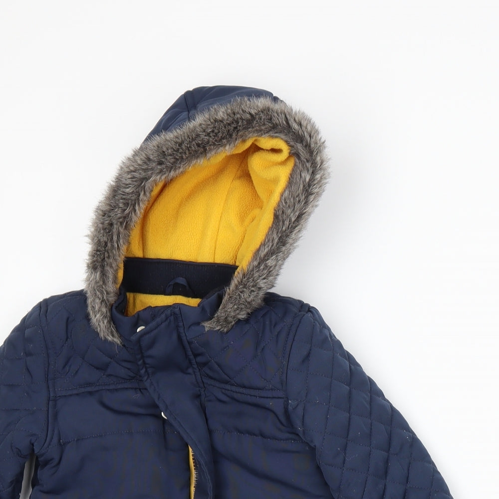 Marks and Spencer Boys Blue   Basic Coat Coat Size 12-18 Months