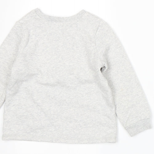 George Girls Grey  Jersey Pullover Sweatshirt Size 3-4 Years