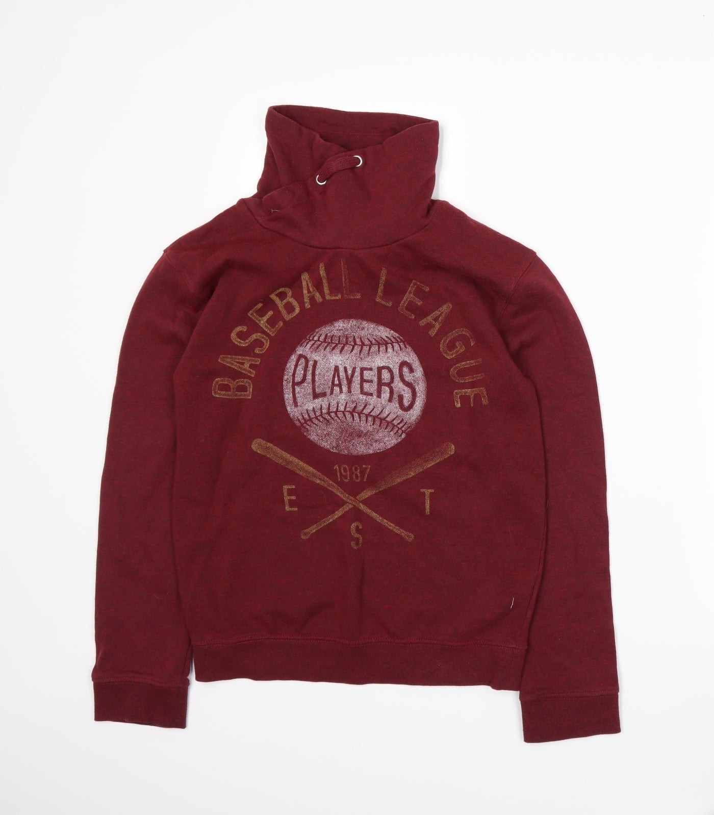 Primark Boys Red  Jersey Pullover Sweatshirt Size 12-13 Years