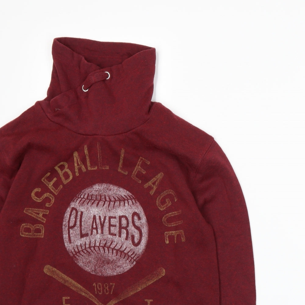 Primark Boys Red  Jersey Pullover Sweatshirt Size 12-13 Years