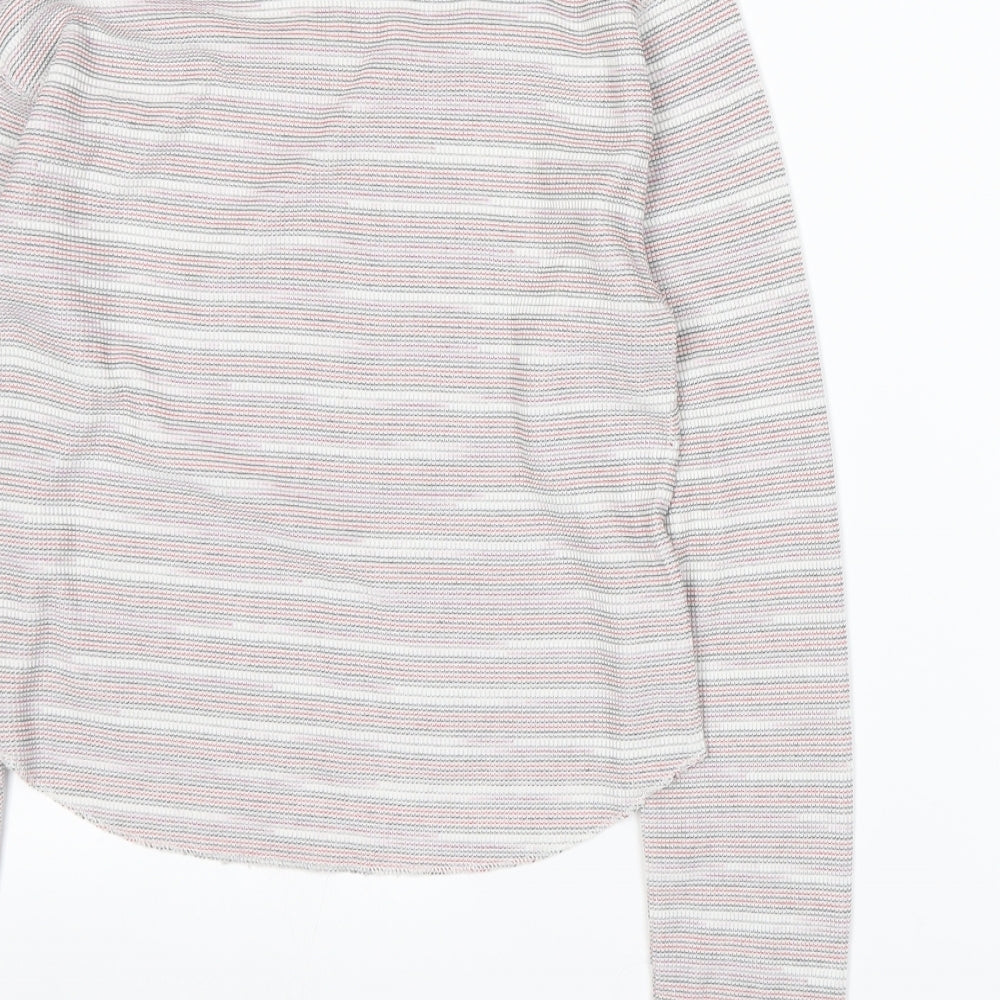 Topshop Womens Multicoloured Striped  Basic T-Shirt Size 10