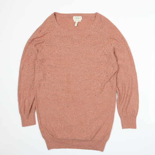 NEXT Womens Orange  Knit Pullover Jumper Size 10