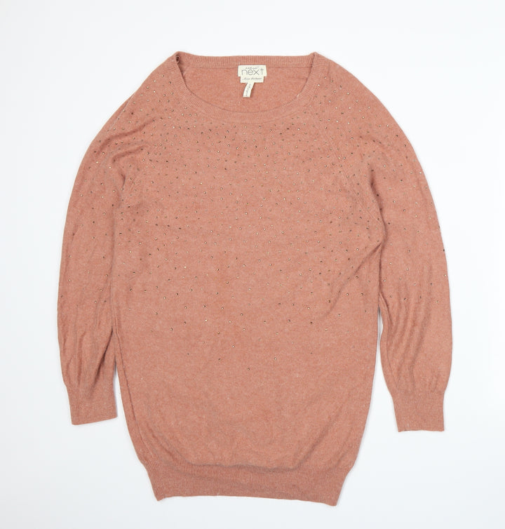 NEXT Womens Orange  Knit Pullover Jumper Size 10