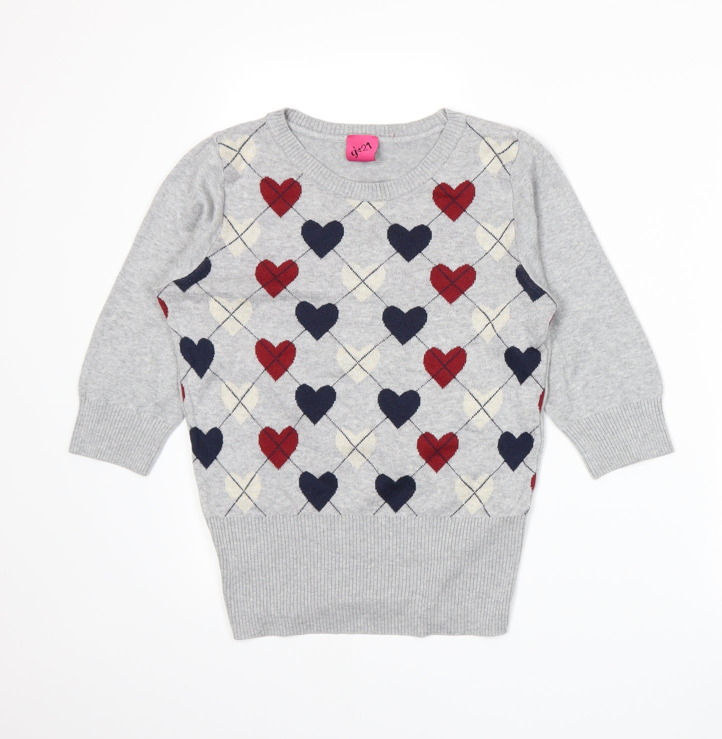 George Womens Grey Argyle/Diamond  Pullover Jumper Size 12