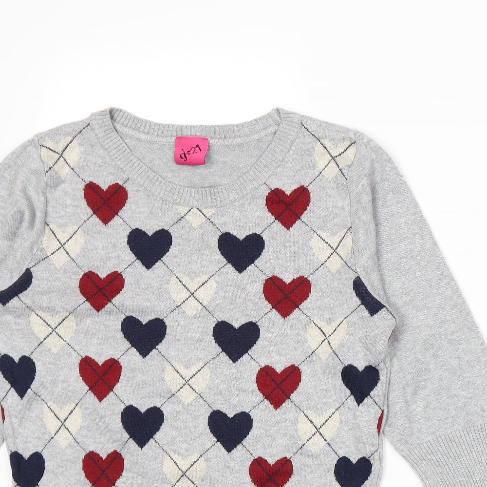 George Womens Grey Argyle/Diamond  Pullover Jumper Size 12