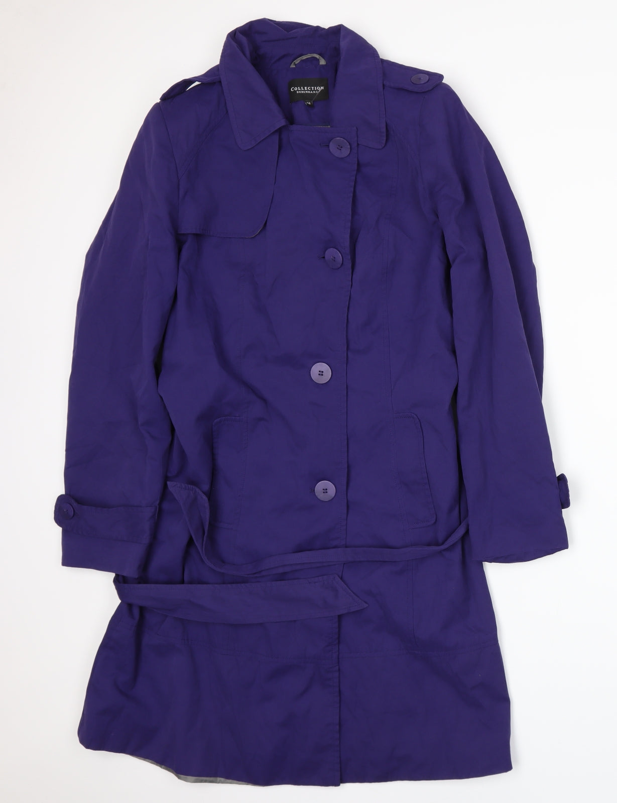 Debenhams Womens Purple   Overcoat Jacket Size 16