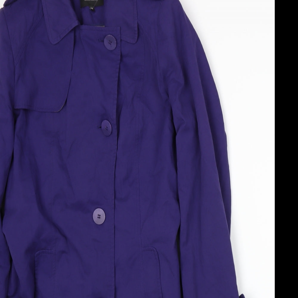 Debenhams Womens Purple   Overcoat Jacket Size 16