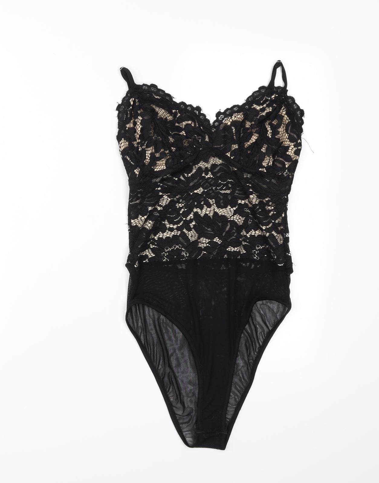 New Look Womens Black   Bodysuit One-Piece Size 8