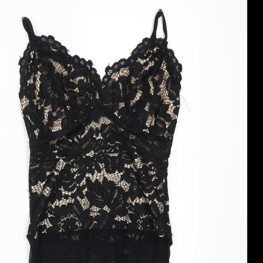 New Look Womens Black   Bodysuit One-Piece Size 8