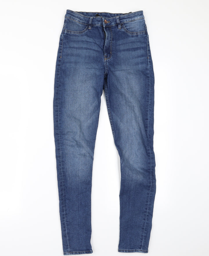 Divided Womens Blue Denim Skinny Jeans Size 8 L26.5 in
