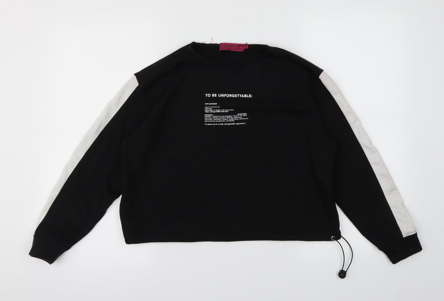 Boohoo Womens Black   Pullover Jumper Size 8