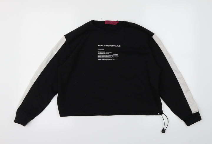 Boohoo Womens Black Pullover Jumper Size 8