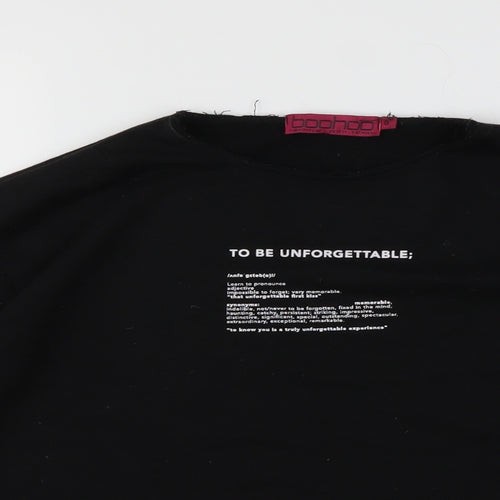 Boohoo Womens Black   Pullover Jumper Size 8