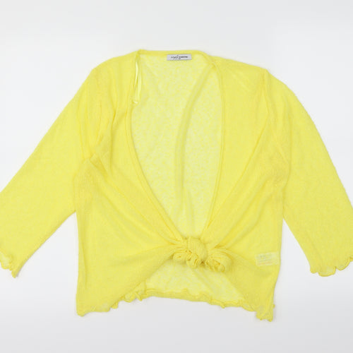 Simply Stockshop Womens Yellow   Cape Jumper Size M