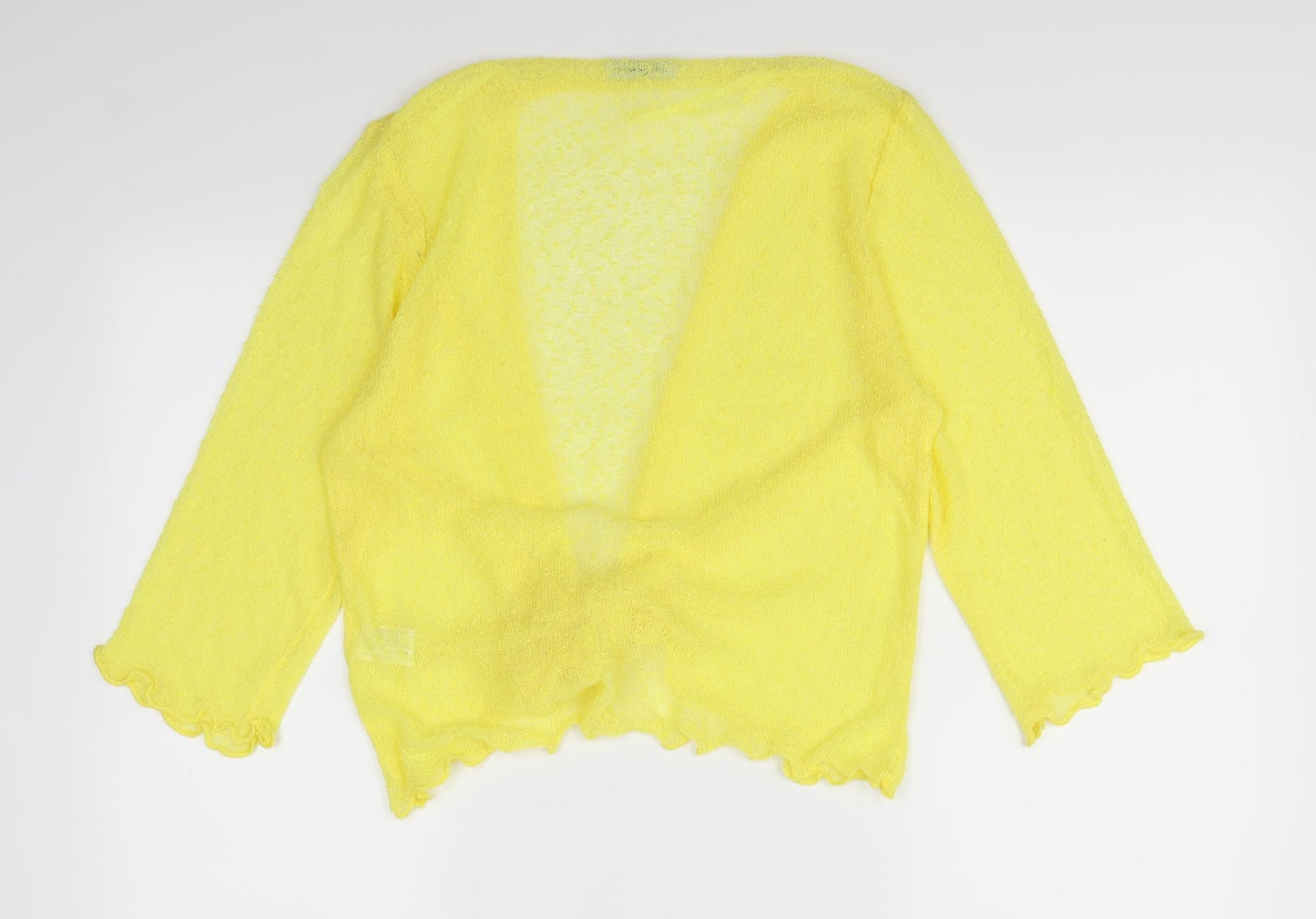 Simply Stockshop Womens Yellow   Cape Jumper Size M
