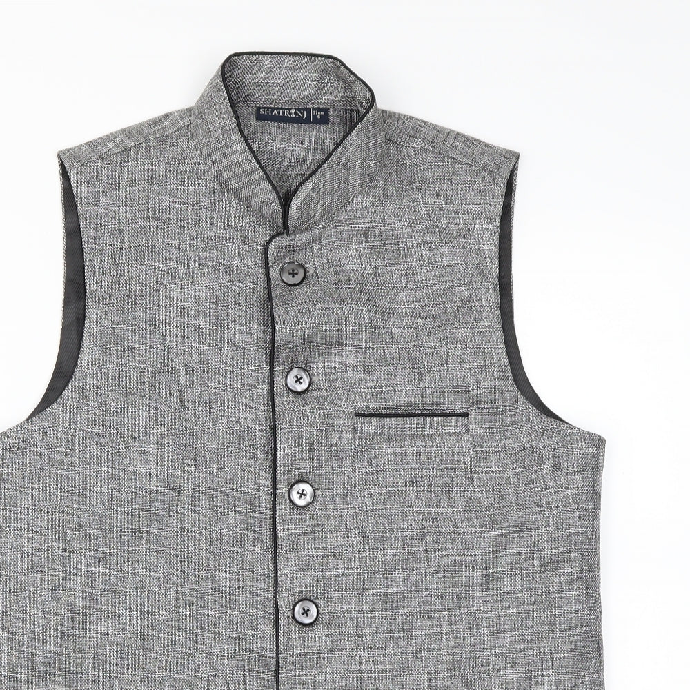Shatrinj Mens Green   Gilet Blazer Size S