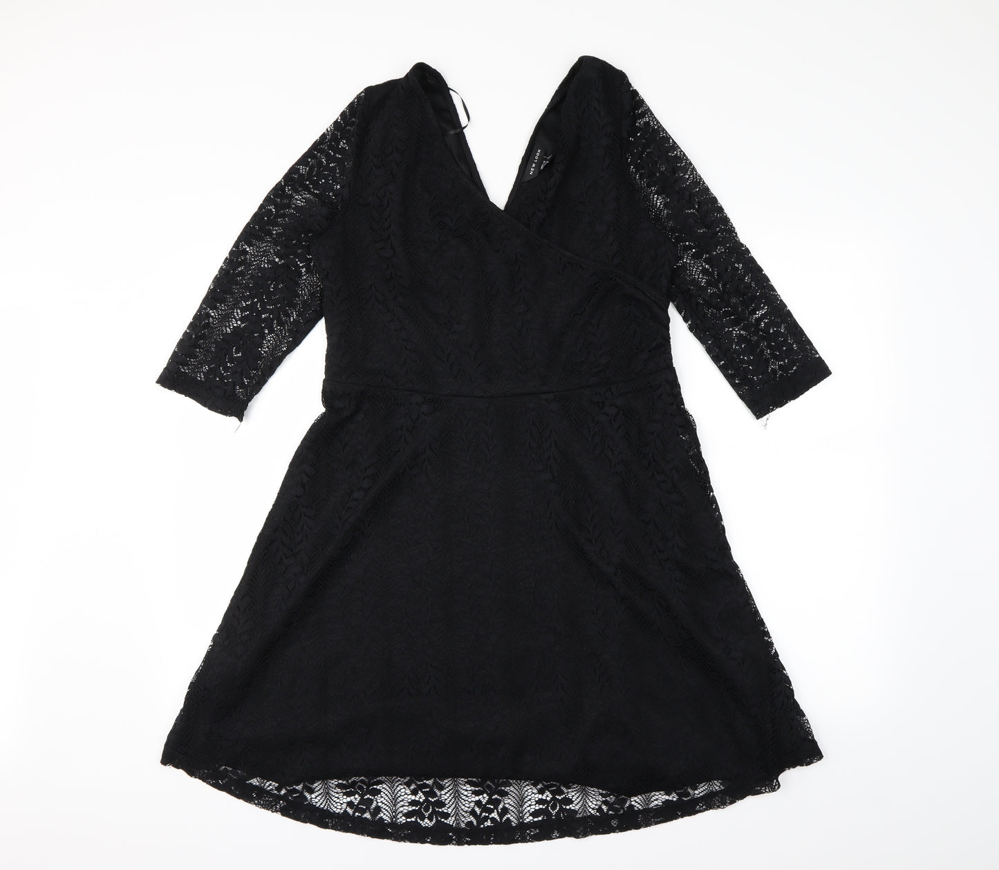 New Look  Womens Black   Wrap Dress  Size 14
